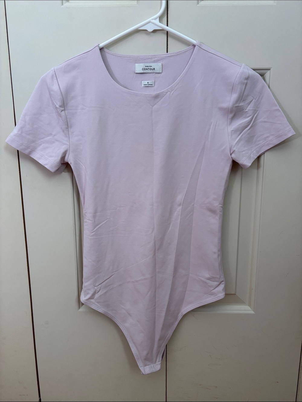 Babaton Short Sleeve Bodysuit in Pale Lilac